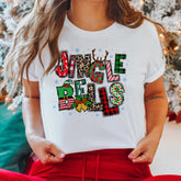 Sandjest Jingle Bell T-Shirt Christmas Gift for Women Girl Friends